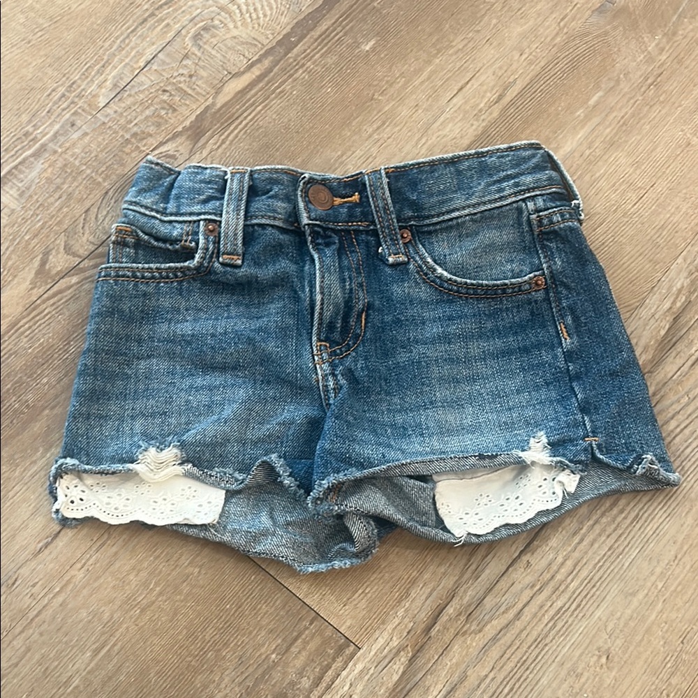 Denim Blue Girls Shorts